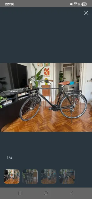 Bicicleta urbana negra