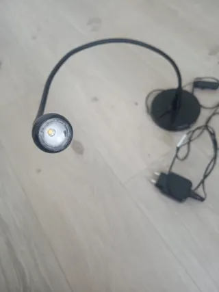 Lámpara LED Escritorio Flexible Negra