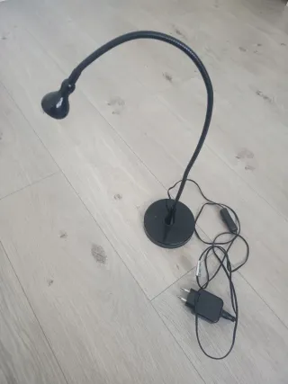 Lámpara LED Escritorio Flexible Negra