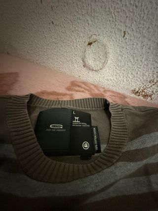 Jersey G-Star Talla L Rayas Marrón/Gris