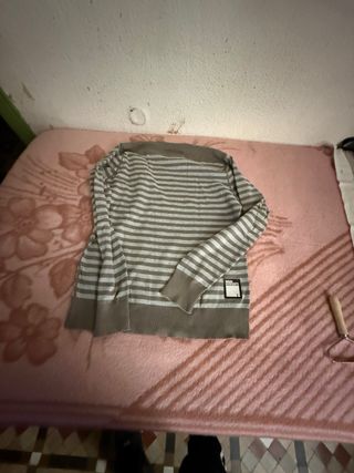 Jersey G-Star Talla L Rayas Marrón/Gris