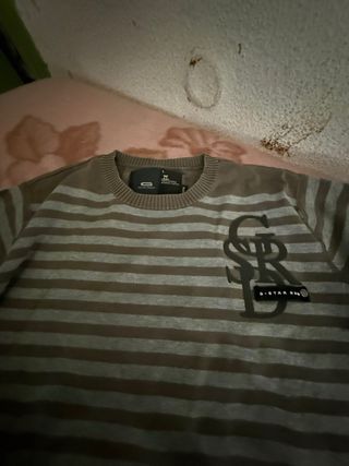 Jersey G-Star Talla L Rayas Marrón/Gris