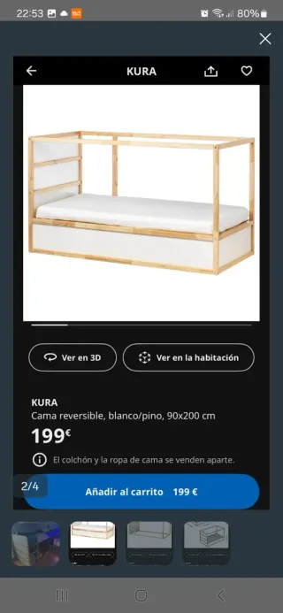 Cama litera IKEA madera