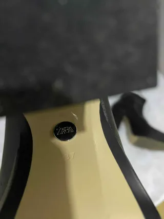 Botines plataforma tacón negro talla 37