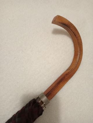 Guarda-chuva xadrez roxo e cinza