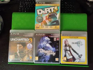 Lote PS3: Uncharted 3, Dirt 3, Demon's Souls, FFXI