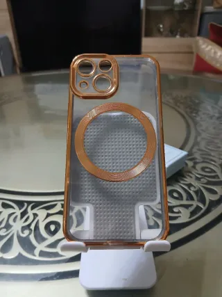 Funda iPhone 13 Mini Transparente Dorada