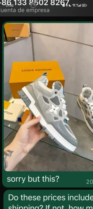 Zapatillas Louis Vuitton Skate Grises Nuevas