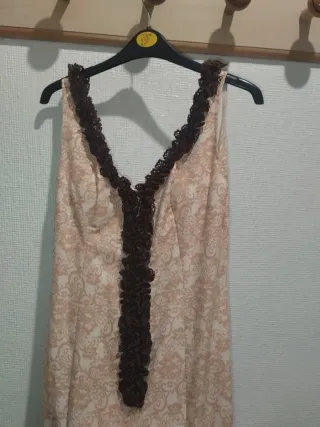 Vestido Flamenca Beige y Marrón