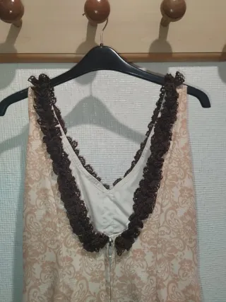 Vestido Flamenca Beige y Marrón