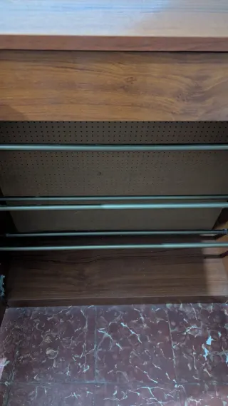 Mueble zapatero de madera con cajón superior