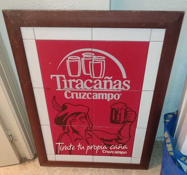 Quadro in ceramica Cruzcampo Tiracañas 80x49 cm