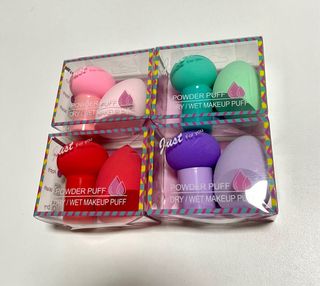 Set Esponjas Maquillaje Morado y Rosa