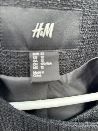 Abrigo H&M Gris Mujer