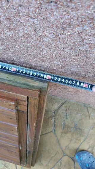 Puerta madera y cristal