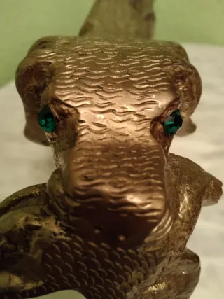 Figura bronce perro cazador