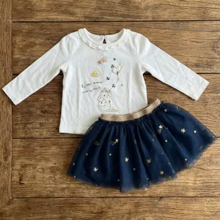 Conjunto camiseta y falda bebé niña