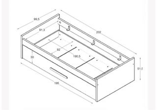 Cama nido nórdica blanca y madera