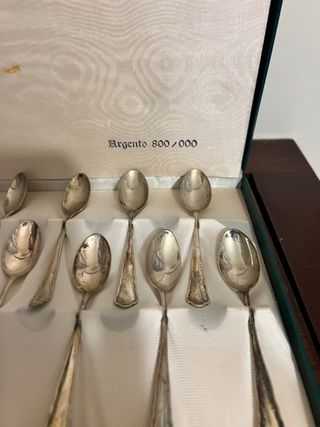Servizio 12 cucchiaini Argento 800