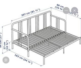 Sofá Cama Fyresdal Negro 200x80