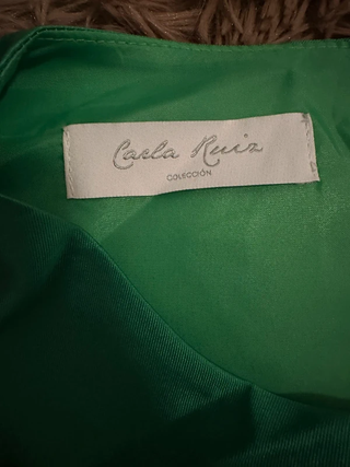 Vestido Carla Ruiz verde esmeralda (MEDIDAS MD)