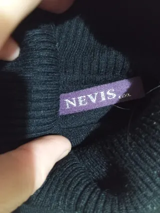 Jersey Negro Mujer Cuello Alto