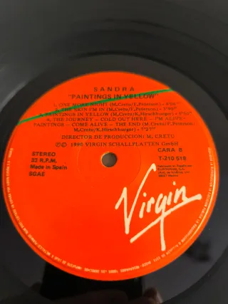 Sandra - Paintings in Yellow. 1990 Lp