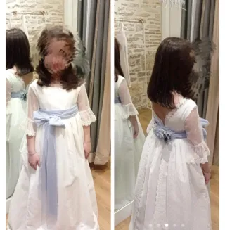 Vestido de comunión niña blanco.9-10años