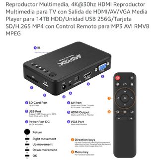 AGPTEK Reproductor Multimedia 4K