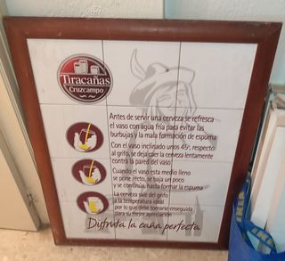 Cuadro Cerámico Cruzcampo La Caña Perfecta