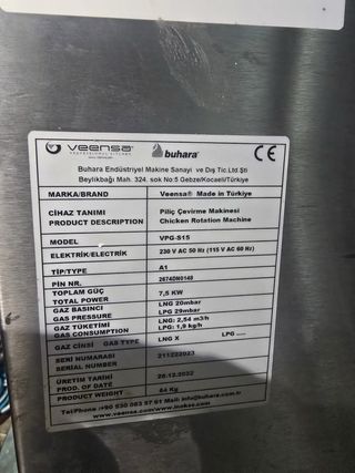 Horno Asador de Pollos Veensa