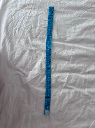 Disfraz charleston niña lentejuelas azul con fleco