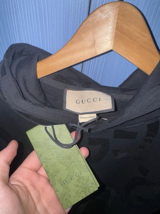 Felpa Gucci nera con logo GG