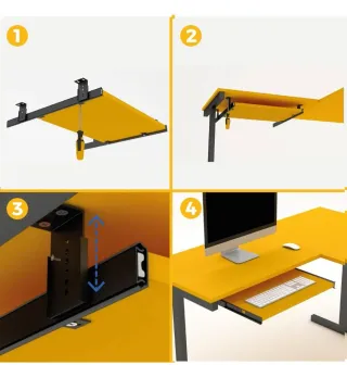 Guías para bandeja teclado extraíble