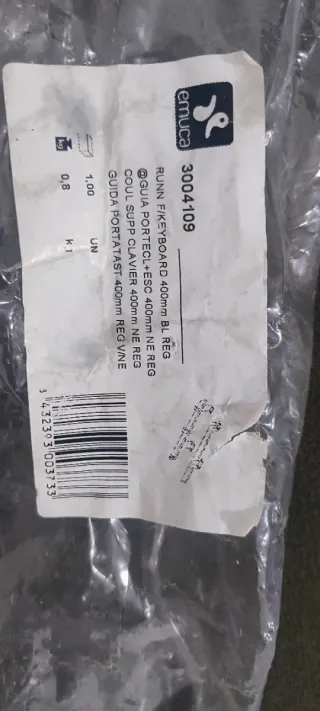 Guías para bandeja teclado extraíble