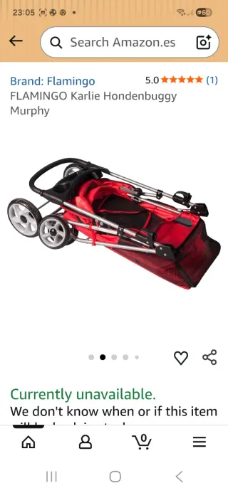 Carrito para perros/gatos rojo