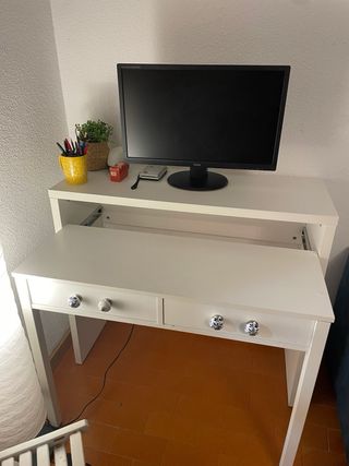 Escritorio blanco extensible