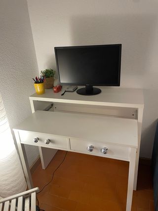 Escritorio blanco extensible