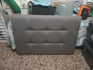 Cabecero cama 105 gris tela
