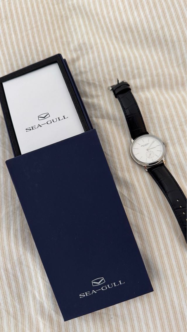 Orologio Automatico Sea-Gull Nero/Argento