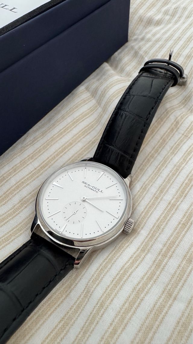 Orologio Automatico Sea-Gull Nero/Argento