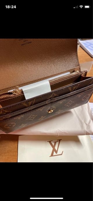 Portafoglio Louis Vuitton monogram marrone e oro
