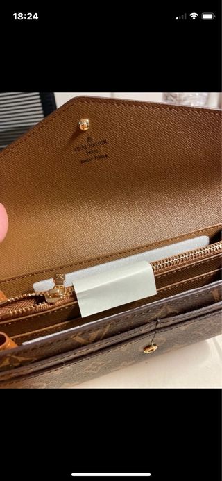 Portafoglio Louis Vuitton monogram marrone e oro