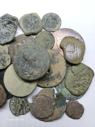 Lote 20 monedas antiguas varias épocas
