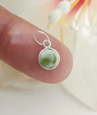 Mini colgante ojo Shiva 8mm plata de ley