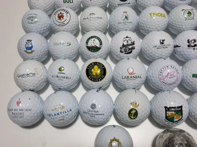 66 Bolas de Golf con Logotipos Variados