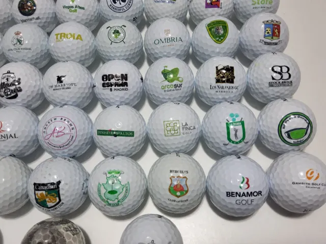 66 Bolas de Golf con Logotipos Variados