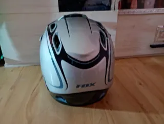 Casco Fox Motocross Enduro Gris y Blanco