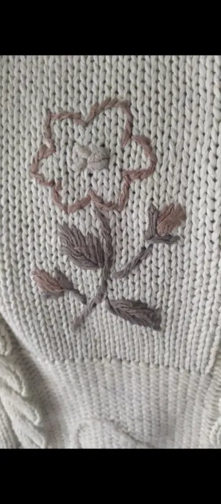 Jersey mujer hilo grueso bordado