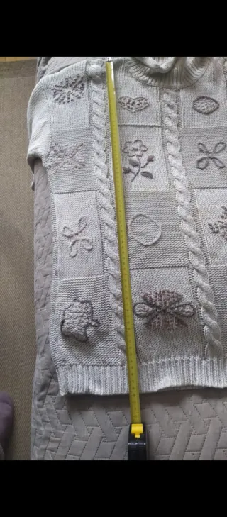 Jersey mujer hilo grueso bordado